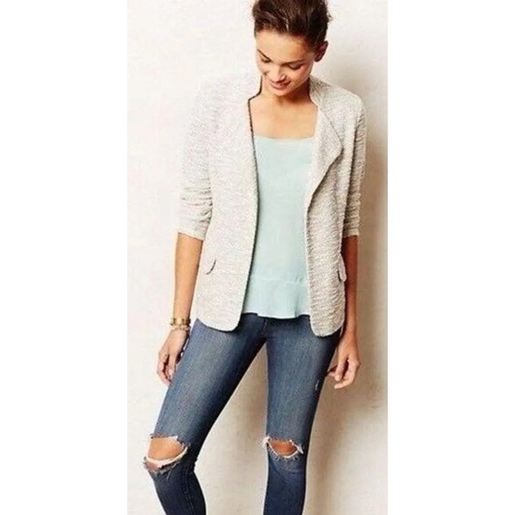 Anthropologie Saturday Sunday Gray Sera Blazer Jacket - Picture 2 of 6